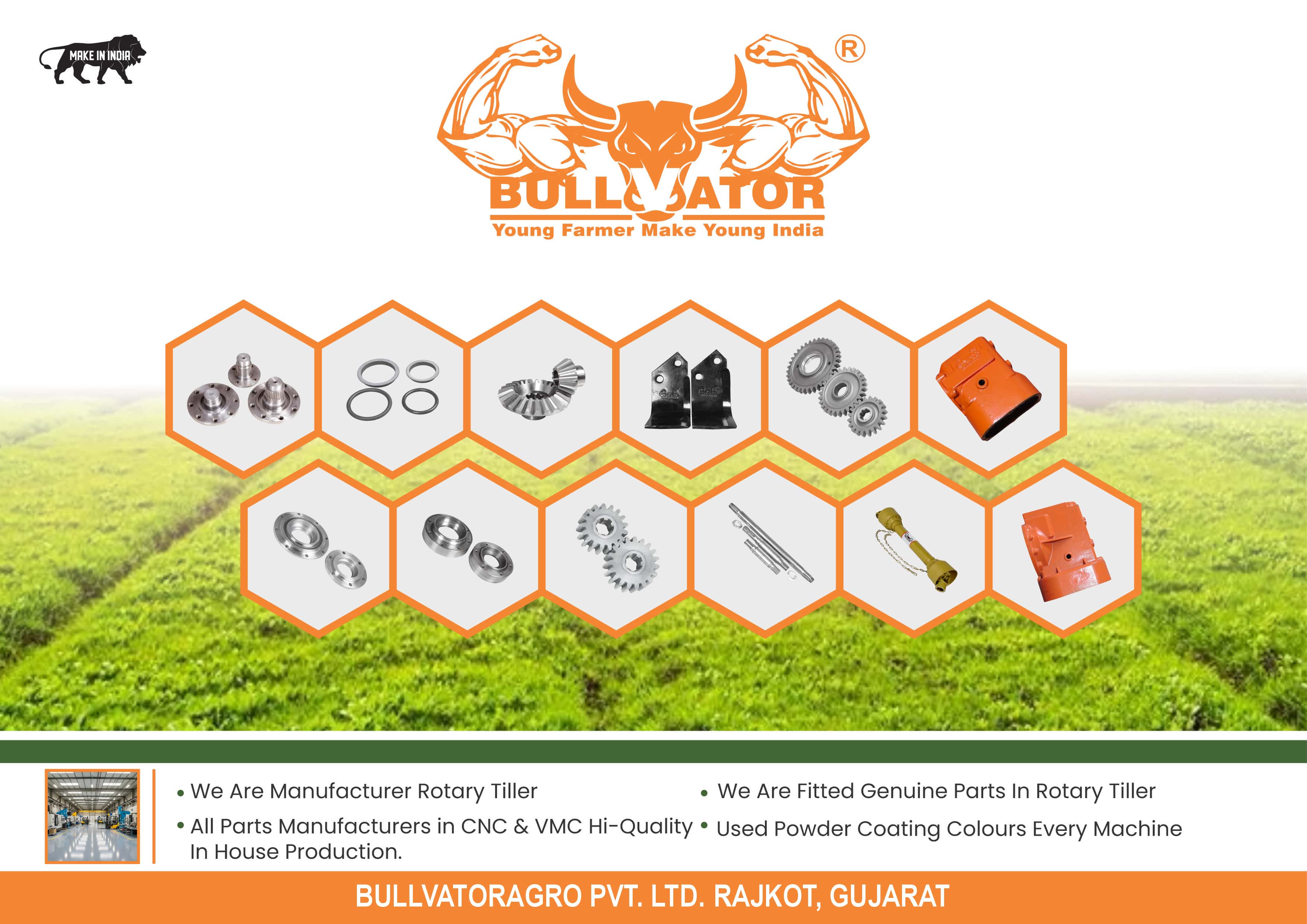 Bullvator rotavator model 4 — field-ready agricultural equipment